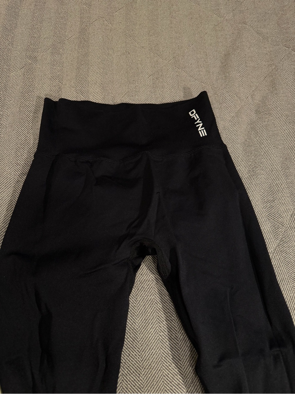 DFNE High-Waist Black Leggings for Women